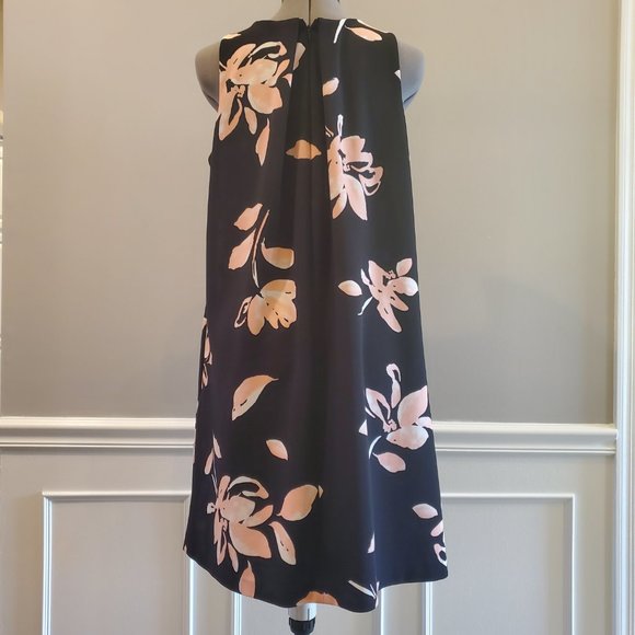 Lauren Ralph Lauren Sleeveless Black Floral Dress Size 10 - Picture 2 of 2